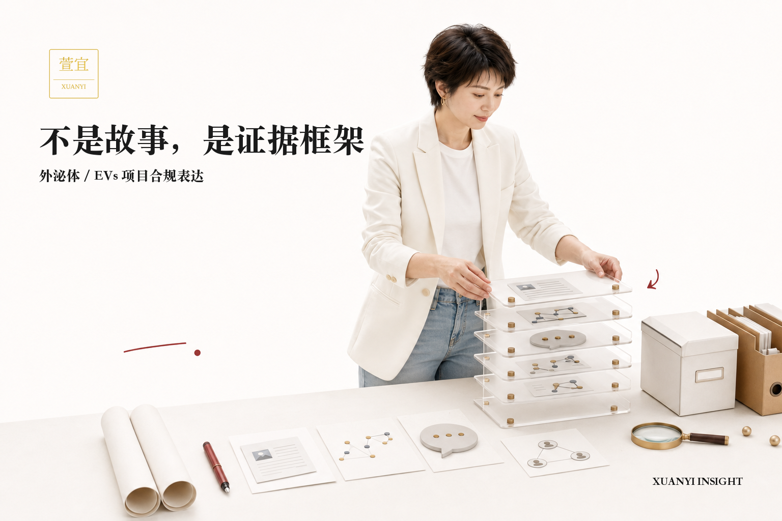 萱宜 IP 场景：外泌体项目证据框架与合规表达边界