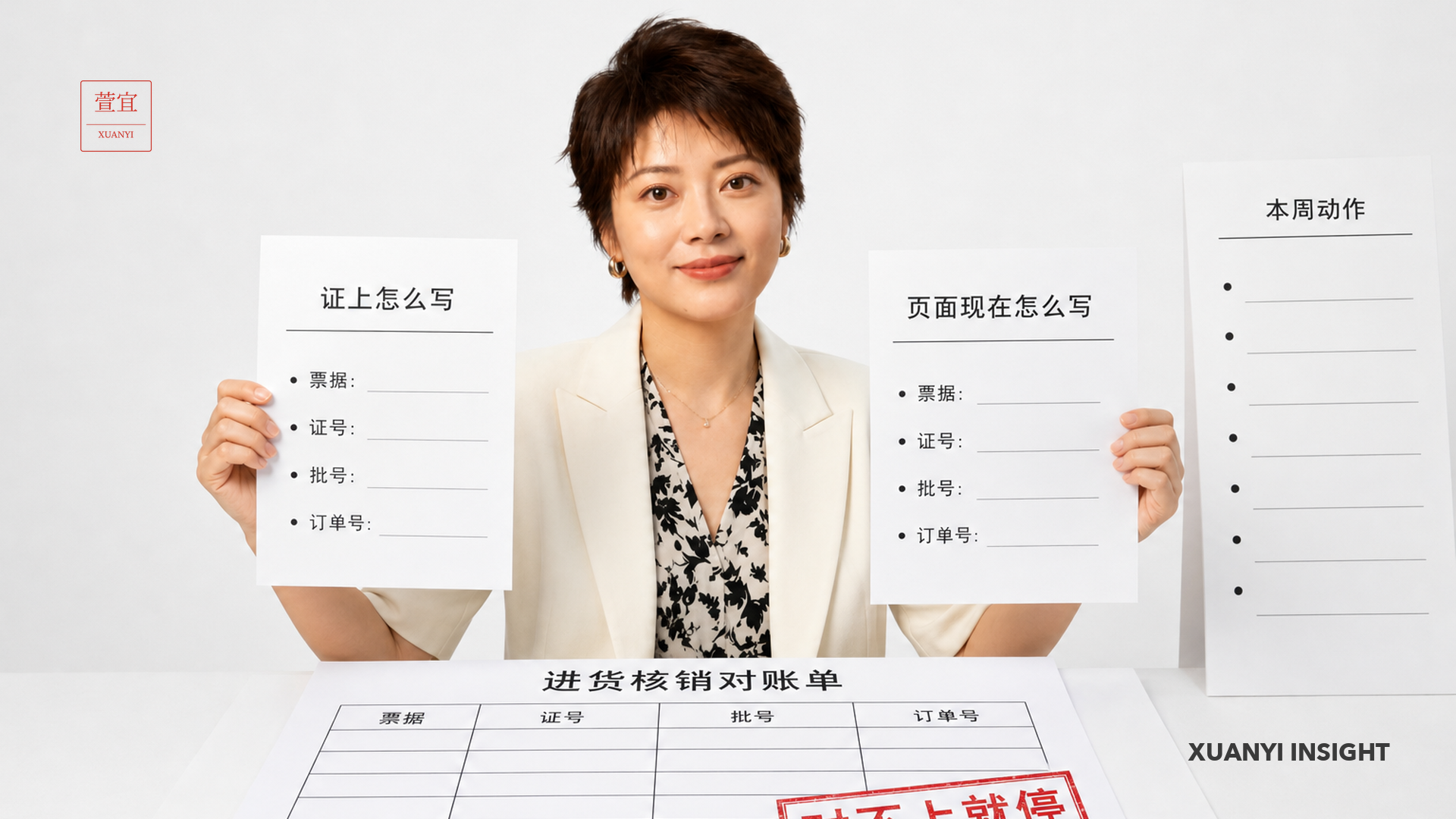 证号话术对照与进货核销对账单