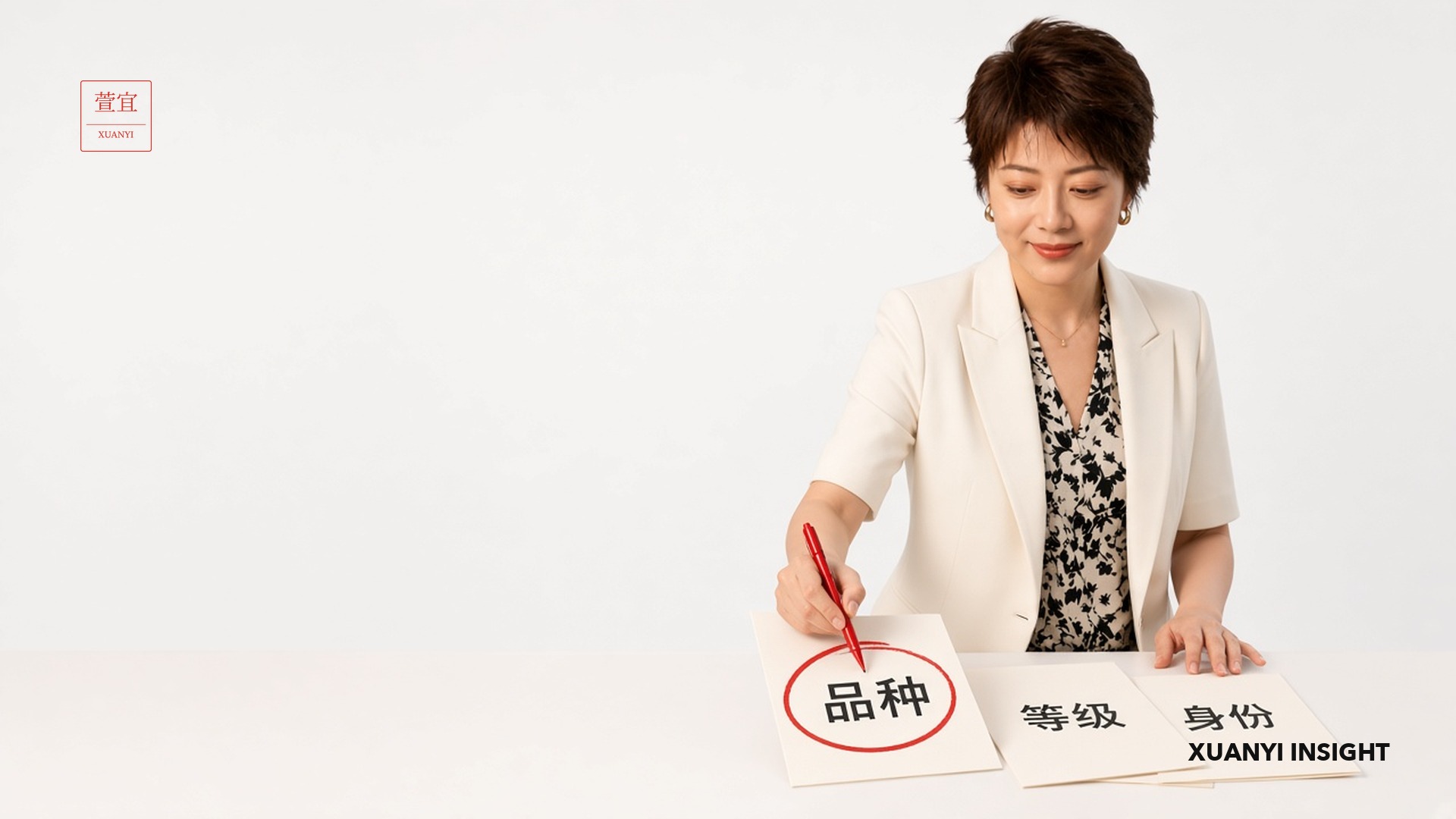 品种、等级、身份三张卡片
