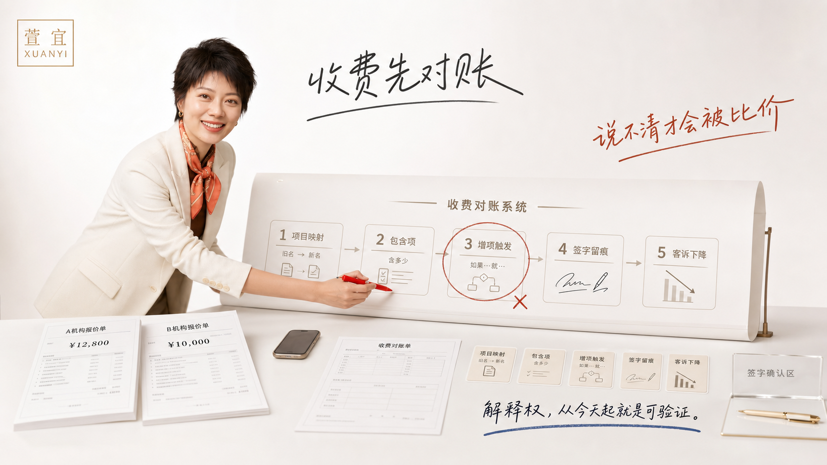 萱宜 IP 小人：收费对账、证据核对与价格透明化